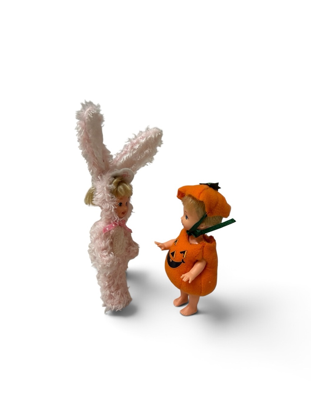 1994 Mattel Kelly Club Dolls – Pink Bunny & Pumpkin Costumes – 4.5” - Picture 7 of 17